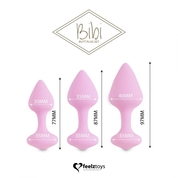 Набор из 3 нежно-розовых анальных пробок Bibi Butt Plug Set - фото, цены