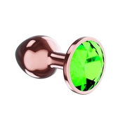 Пробка цвета розового золота с лаймовым кристаллом Diamond Emerald Shine S - 7,2 см. - фото, цены
